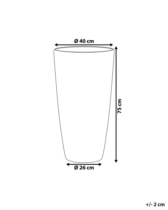 Doniczka Tseria Kamień 40 cm Biały 1 szt.