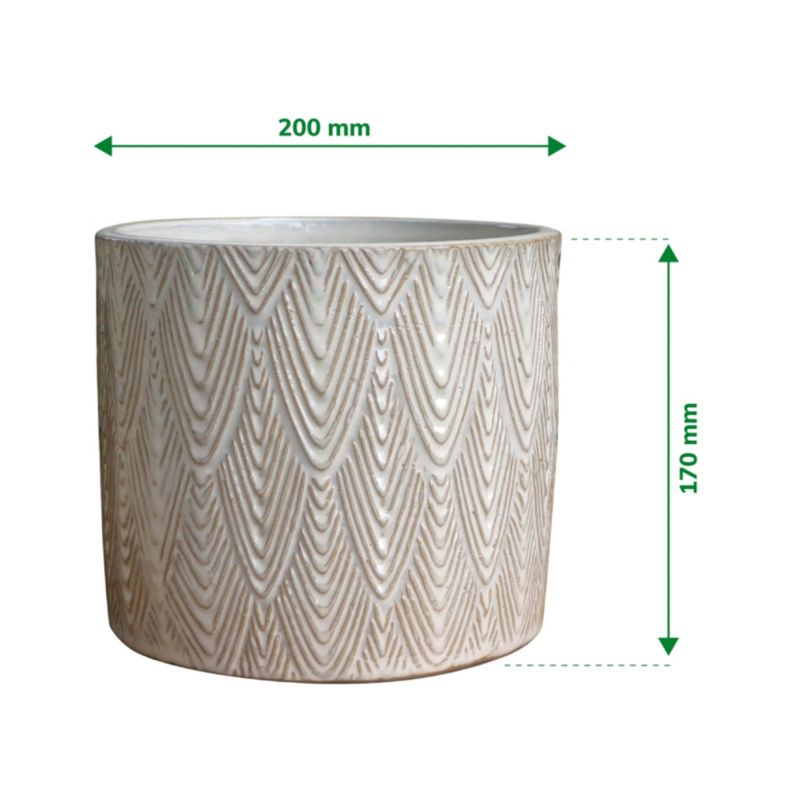 Doniczka Verve 17 cm zielona struktura