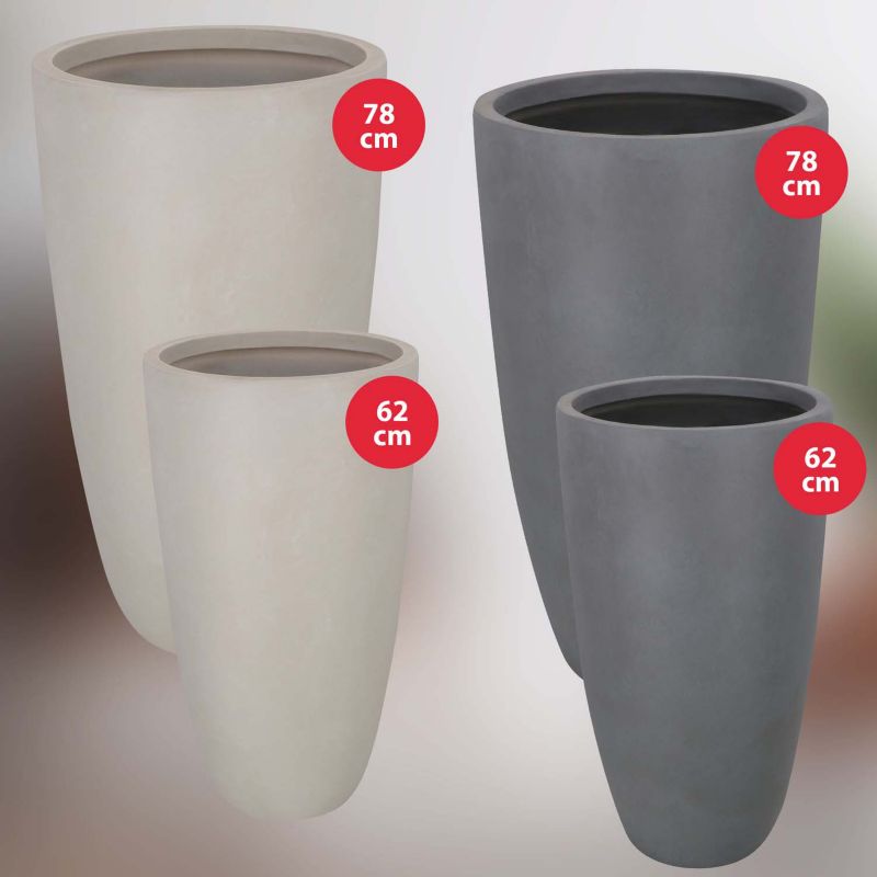 Doniczka włókno ceramiczne KOTARBAU beżowa 32x62 cm 1 szt.
