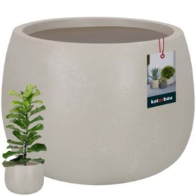 Doniczka włókno ceramiczne KOTARBAU beżowa 33x23 cm 1 szt.