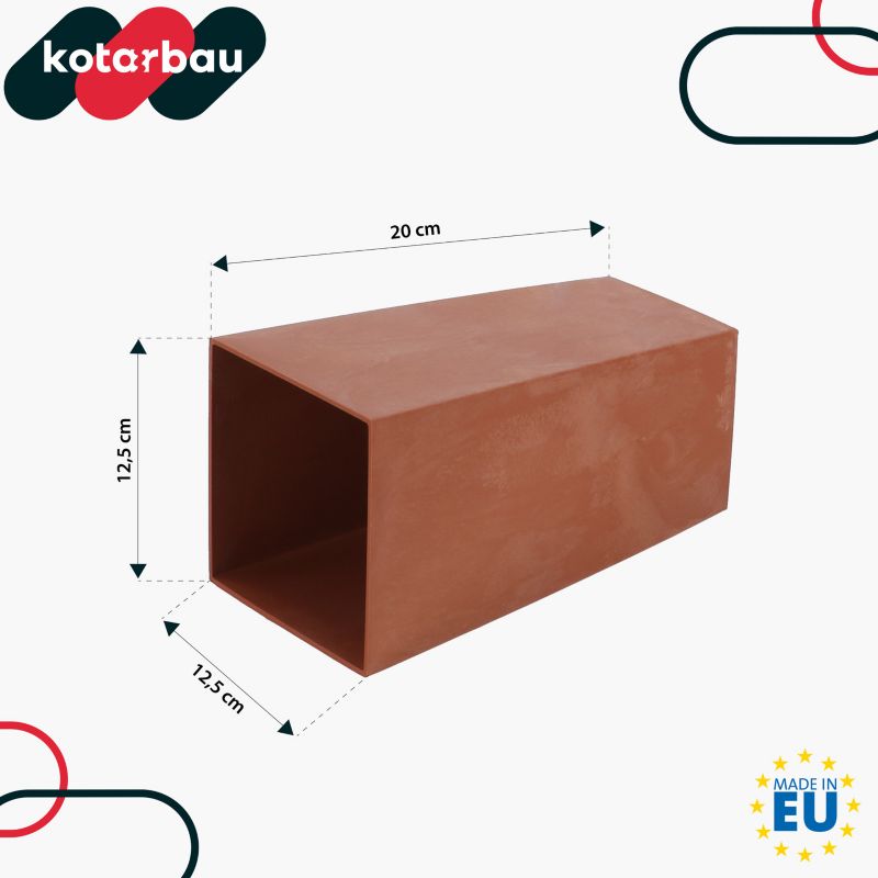 Doniczka z wkładem KOTARBAU 125x125x200 mm imitacja roztartego betonu 1 szt.