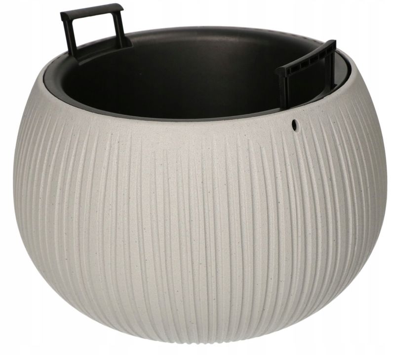 Doniczka z wkładem KOTARBAU KOTARBAU 240x160 mm imitacja betonu 1 szt.