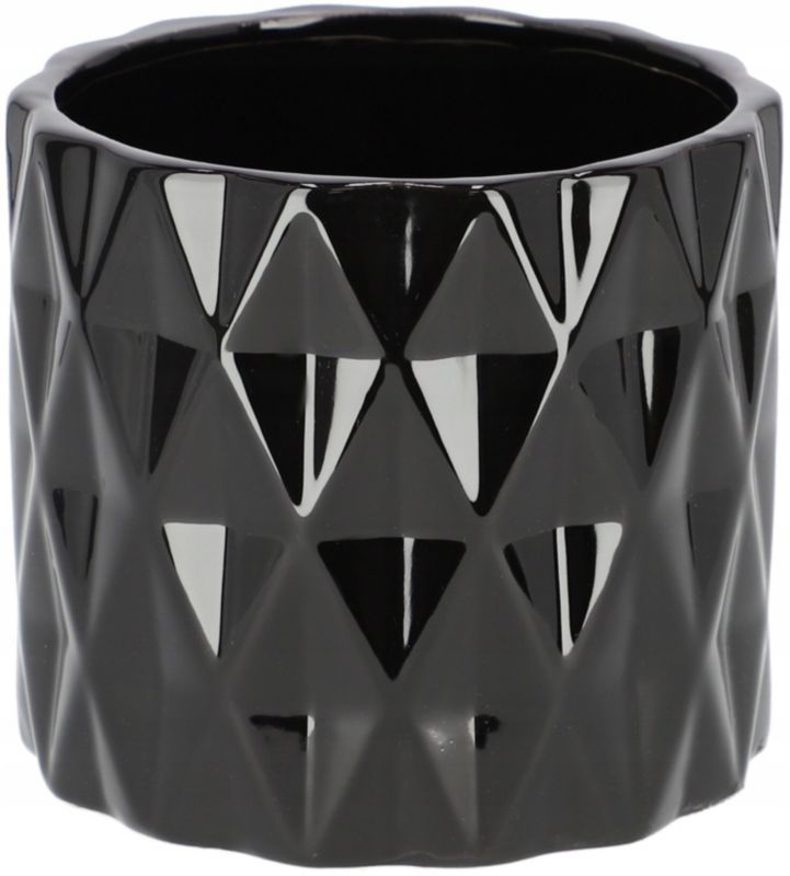 Doniczki ceramiczne KOTARBAU cylinder czarne 12 cm 2 szt.