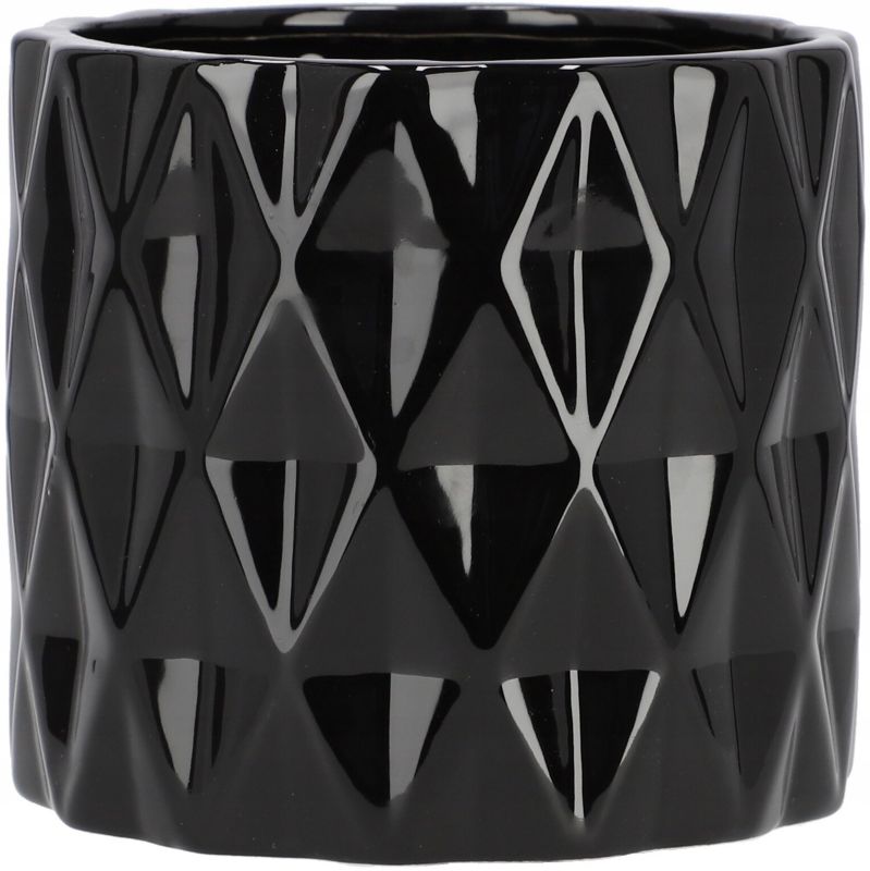 Doniczki ceramiczne KOTARBAU cylinder czarne 12 cm 2 szt.