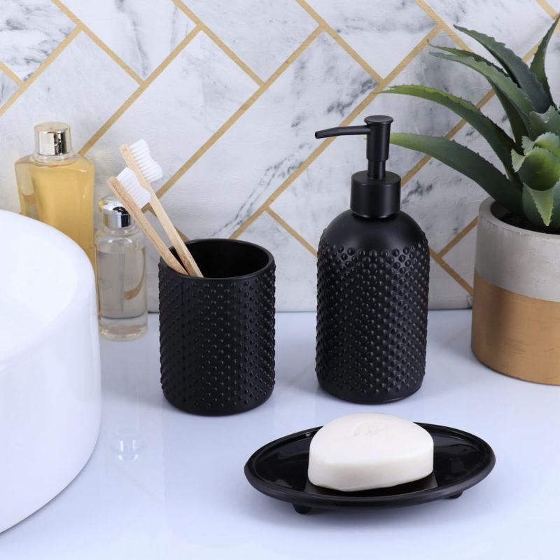 Dozownik łazienkowy Cerelle Tendance czarny elegancki 410 ml 1 szt.