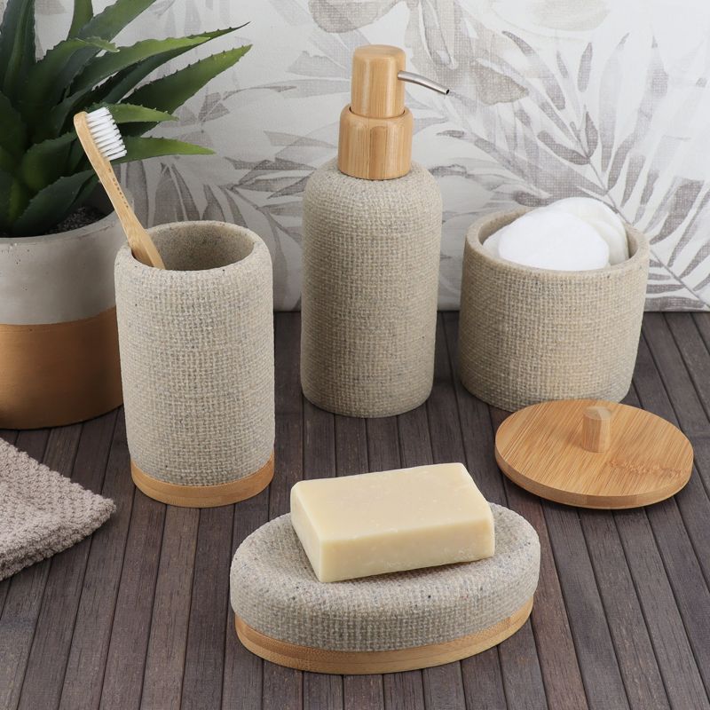 Dozownik łazienkowy Solena TENDANCE beżowy bambusowy 340 ml 1 szt.