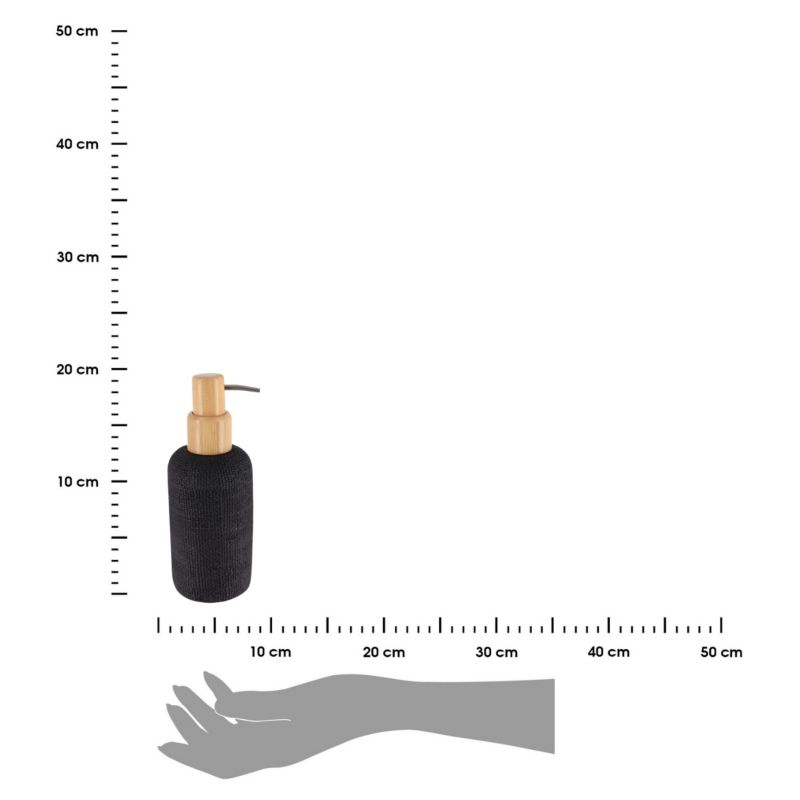 Dozownik łazienkowy Solena TENDANCE czarny bambusowy 340 ml 1 szt.