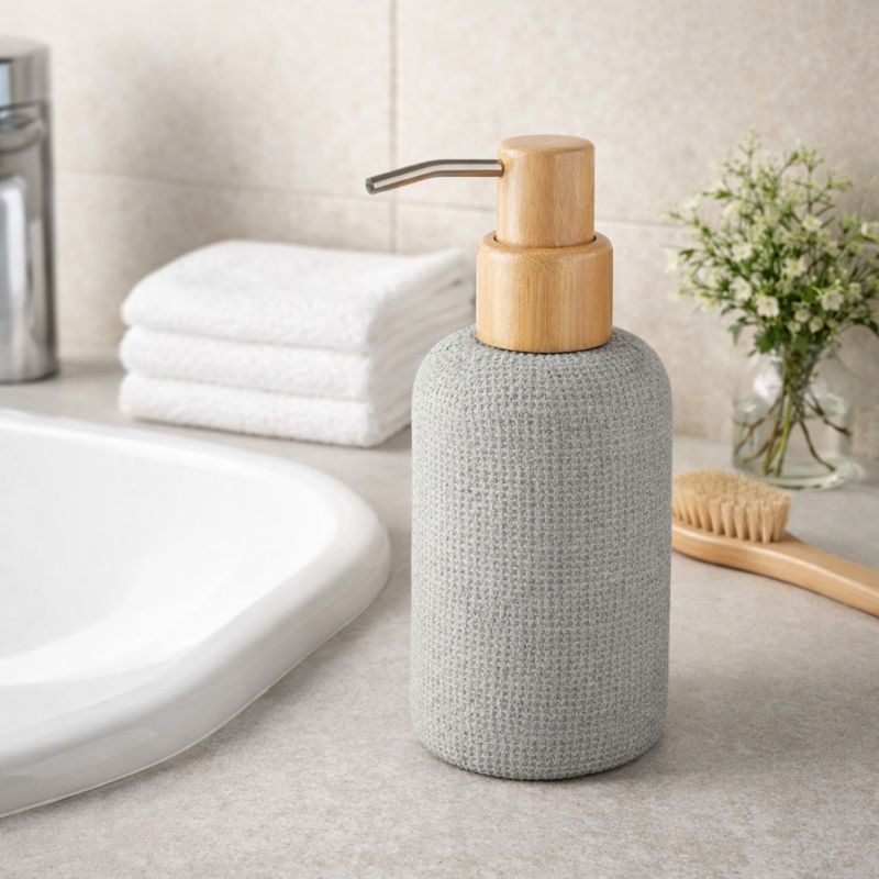 Dozownik łazienkowy Solena TENDANCE szary bambusowy 340 ml 1 szt.