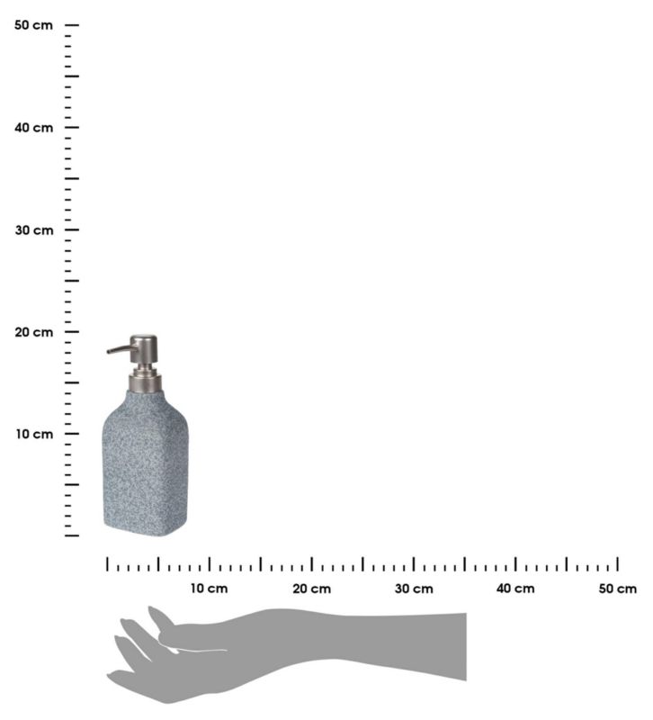 Dozownik do mydła Bathroom Solutions szary ceramiczny 260 ml 1 szt.