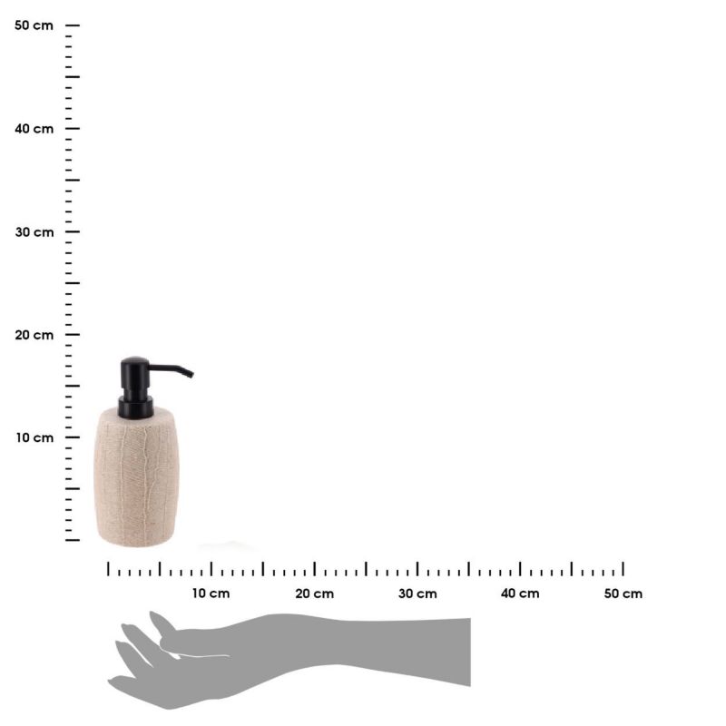 Dozownik do mydła Binchi TENDANCE beżowy prążkowany 330 ml 1 szt.