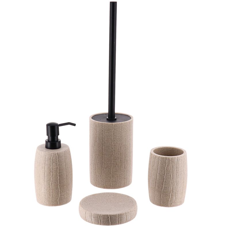 Dozownik do mydła Binchi TENDANCE beżowy prążkowany 330 ml 1 szt.