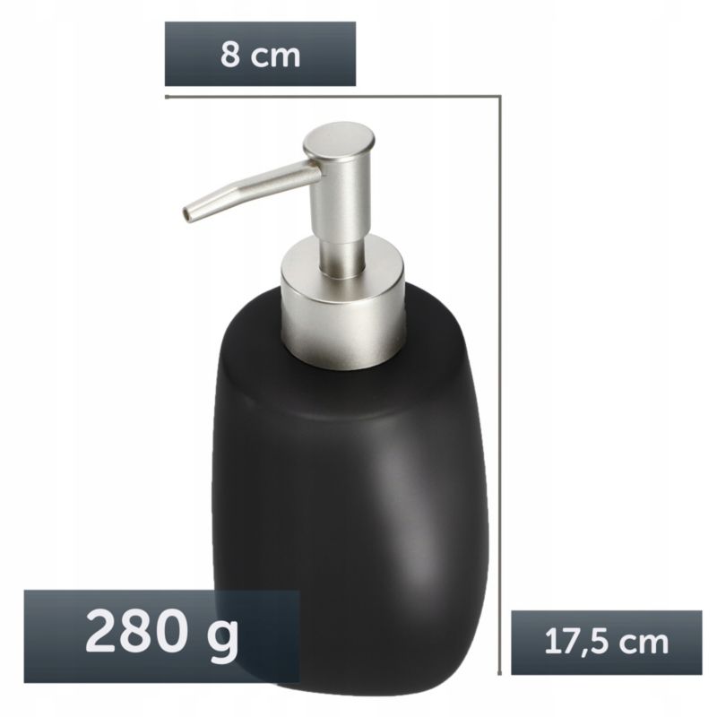 Dozownik Do mydła KADAX W Płynie Żelu Czarny 2 x 400ml 2 szt.
