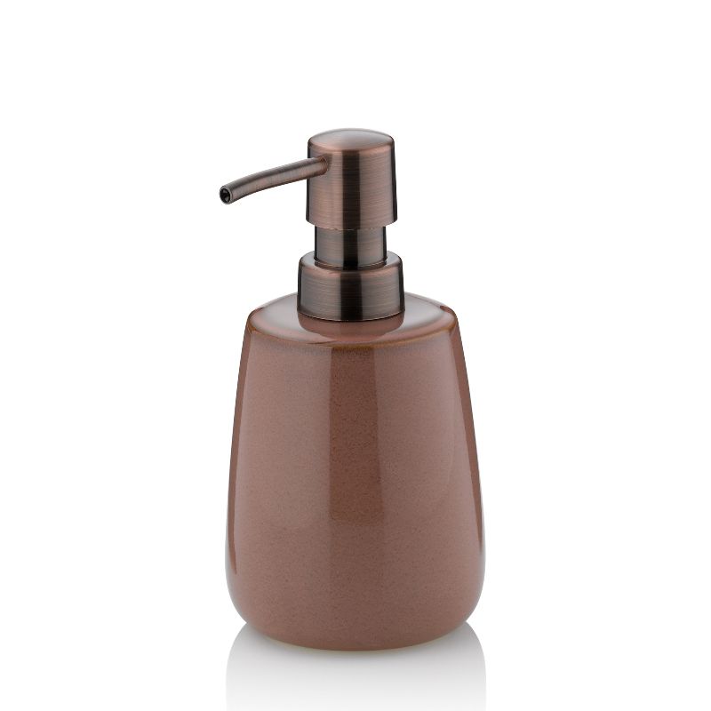 Dozownik do mydła Kela Liana ceramiczny stojący różowy 300ml 1 szt.