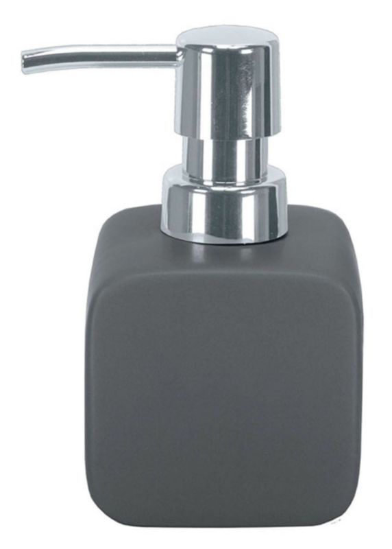 Dozownik do mydła Kleine Wolke ceramiczny szary 250 ml seria Cubic 1 szt.