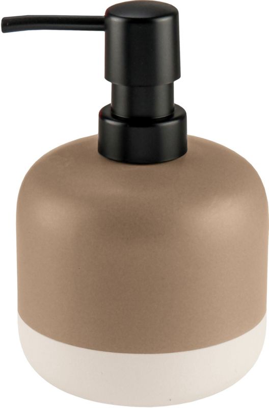 Dozownik do mydła Kleine Wolke Lunella dolomitowy biało beżowy 440 ml stojący 1 szt.
