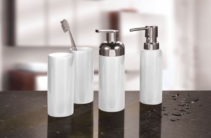 Dozownik do mydła Kleine Wolke Pur Shiny biały 190 ml kamionka 1 szt.