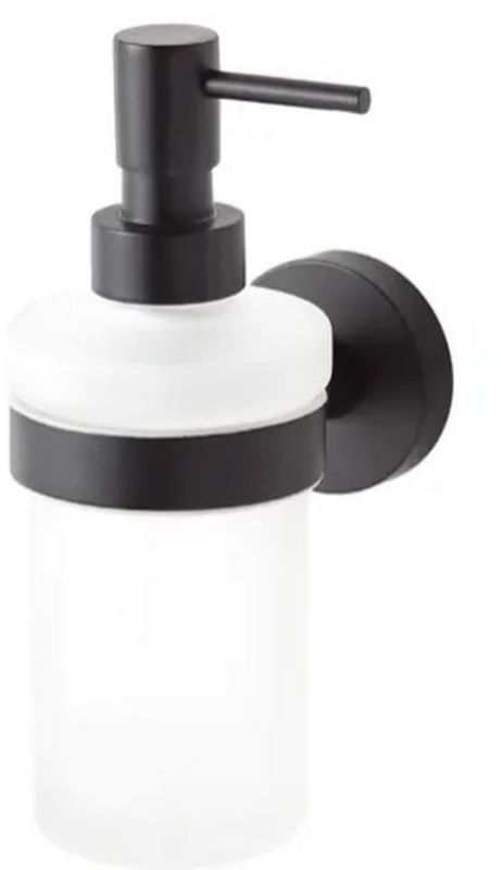 Dozownik do mydła Stella Soul ścienny 250 ml czarny mat szkło matowe 1 szt.