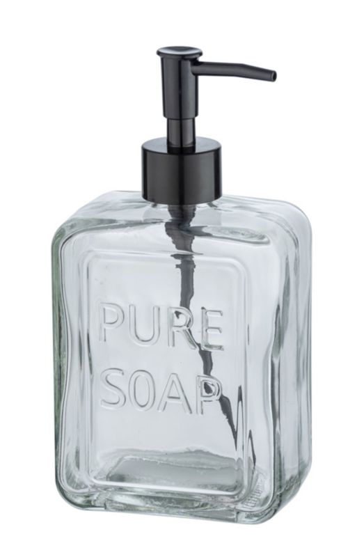 Dozownik do mydła Wenko Pure szklany 550 ml transparentny stawiany 1 szt.