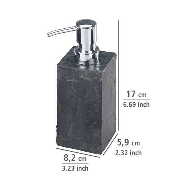 Dozownik do mydła Wenko Slate Rock antracytowy 250ml stojący 1 szt.
