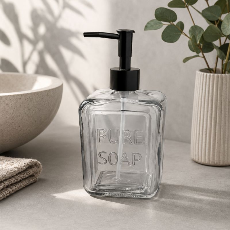 Dozownik do mydła transparentny 550 ml