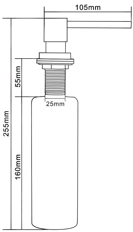 Dozownik kuchenny Mexen Premium chrom  - 6605320-00 1 szt.