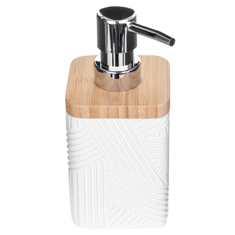 Dozownik mydła KADAX W Płynie Na mydło 300ml Biały Pojemnik Łazienkowy Pompka 1 szt.