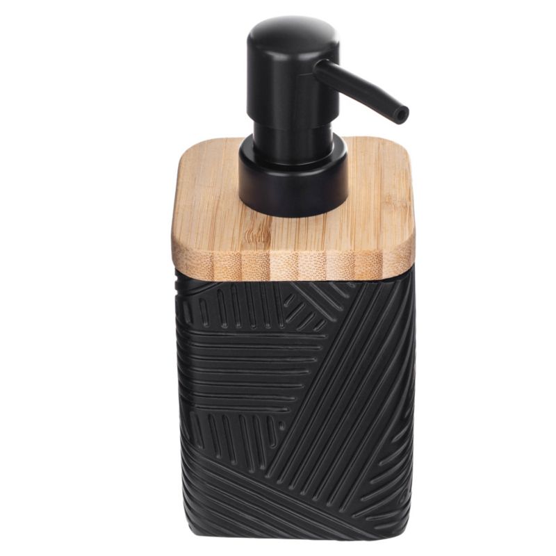 Dozownik mydła KADAX W Płynie Na mydło 300ml Czarny Pojemnik Łazienkowy Pompka 1 szt.