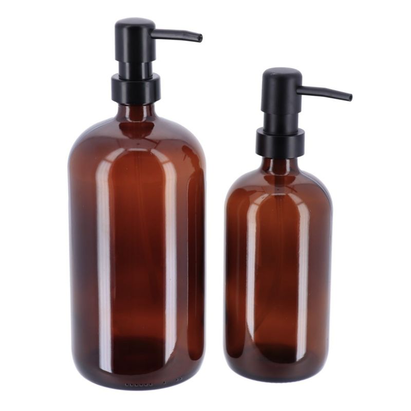 Dozownik na mydło Amber TENDANCE brązowy szklany 500 ml 1 szt.