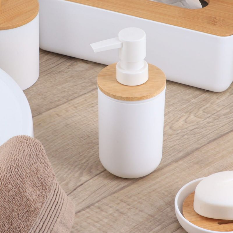 Dozownik na mydło Besson White TENDANCE biały z bambusowy 300 ml 1 szt.
