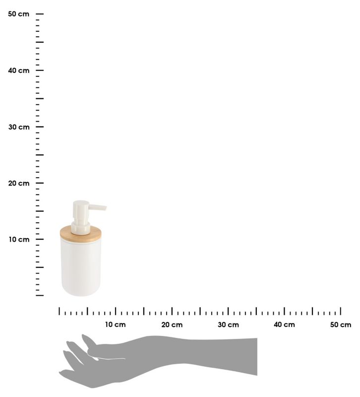 Dozownik na mydło Besson White TENDANCE biały z bambusowy 300 ml 1 szt.