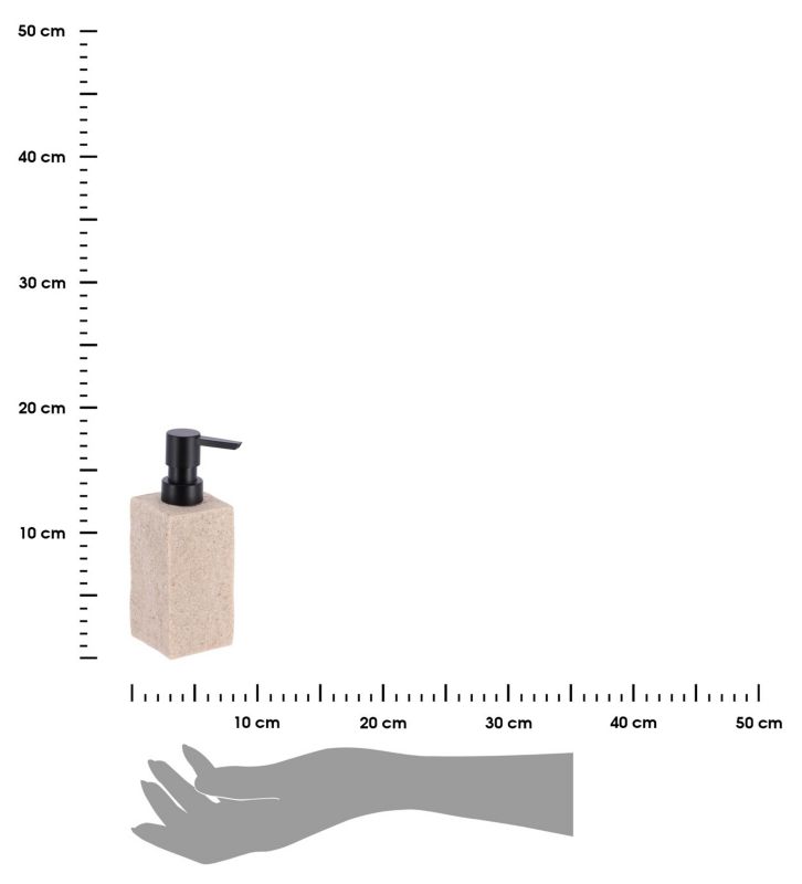 Dozownik na mydło Estiarte Stone Tendance pojemnik na płyn beżowy 260 ml 1 szt.