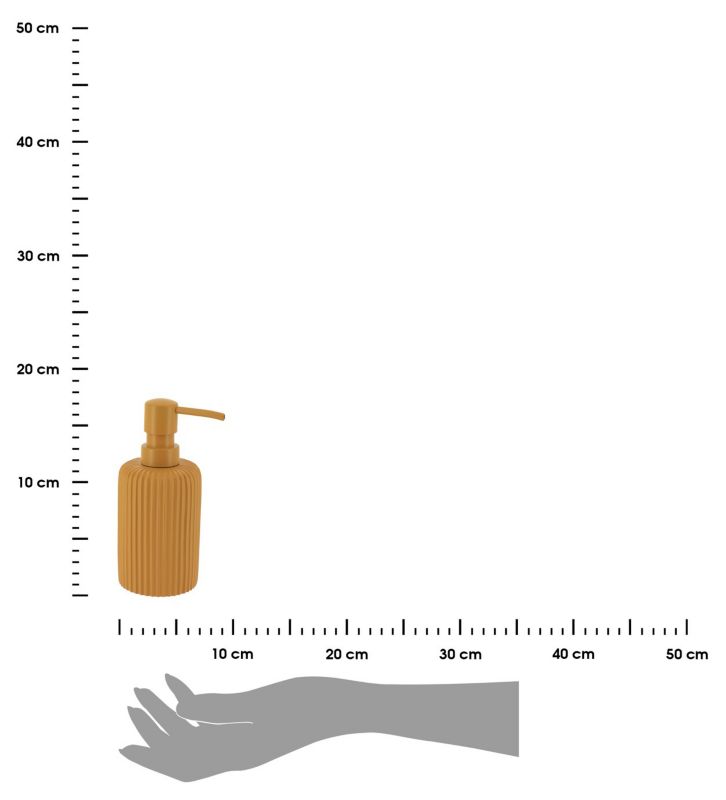 Dozownik na mydło Issard Mustard TENDANCE żółty prążkowany 230 ml 1 szt.