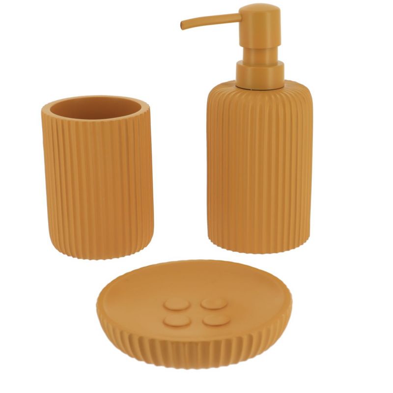 Dozownik na mydło Issard Mustard TENDANCE żółty prążkowany 230 ml 1 szt.