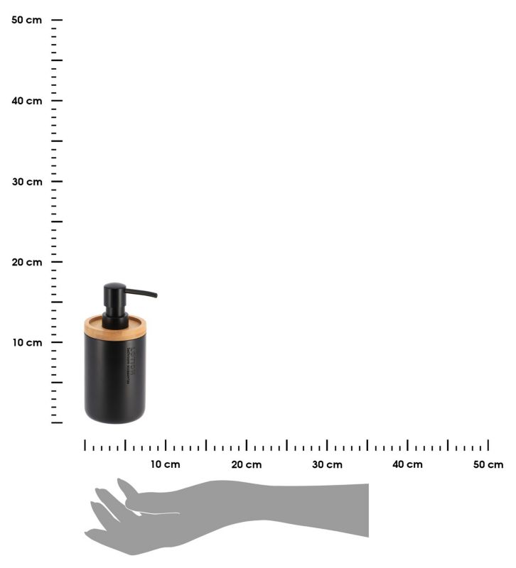 Dozownik na mydło Loudis Black TENDANCE czarny bambusowy 280 ml 1 szt.