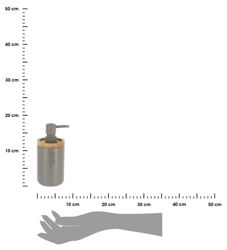 Dozownik na mydło Loudis Grey TENDANCE szary bambusowy 280 ml 1 szt.