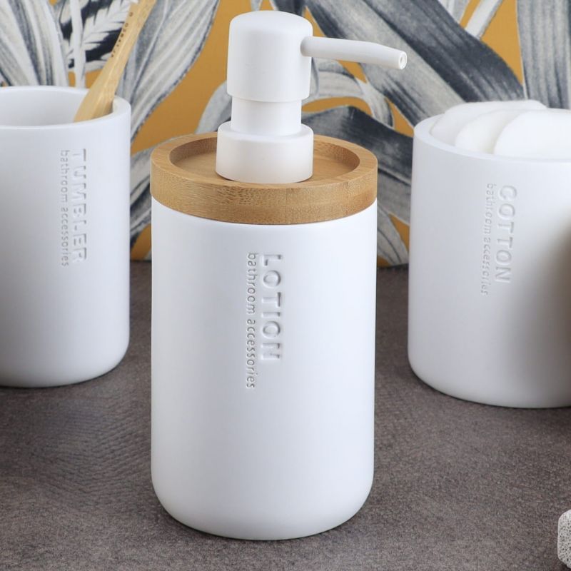 Dozownik na mydło Loudis White TENDANCE biały bambusowy 280 ml 1 szt.