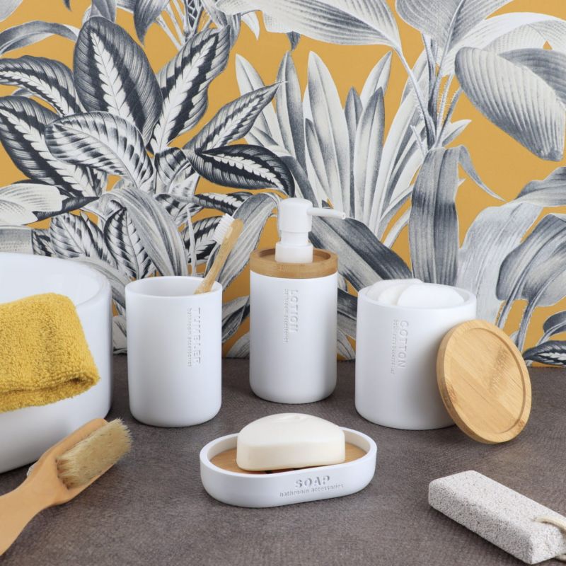 Dozownik na mydło Loudis White TENDANCE biały bambusowy 280 ml 1 szt.