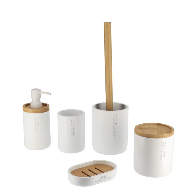 Dozownik na mydło Loudis White TENDANCE biały bambusowy 280 ml 1 szt.