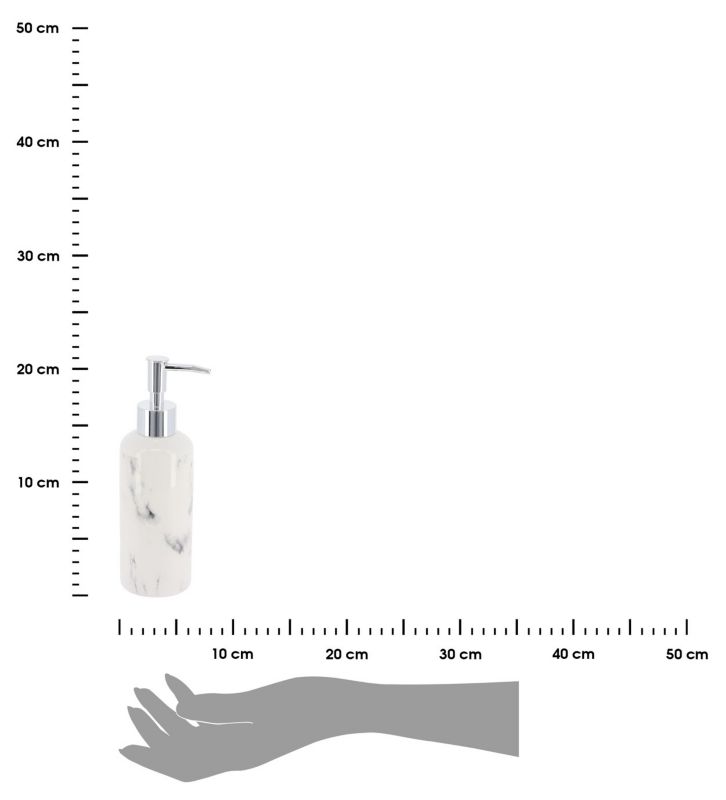 Dozownik na mydło Nardi Marble TENDANCE biały z dolomitu 260 ml 1 szt.