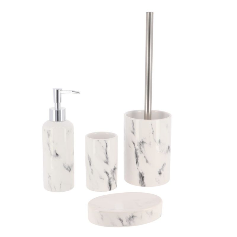 Dozownik na mydło Nardi Marble TENDANCE biały z dolomitu 260 ml 1 szt.