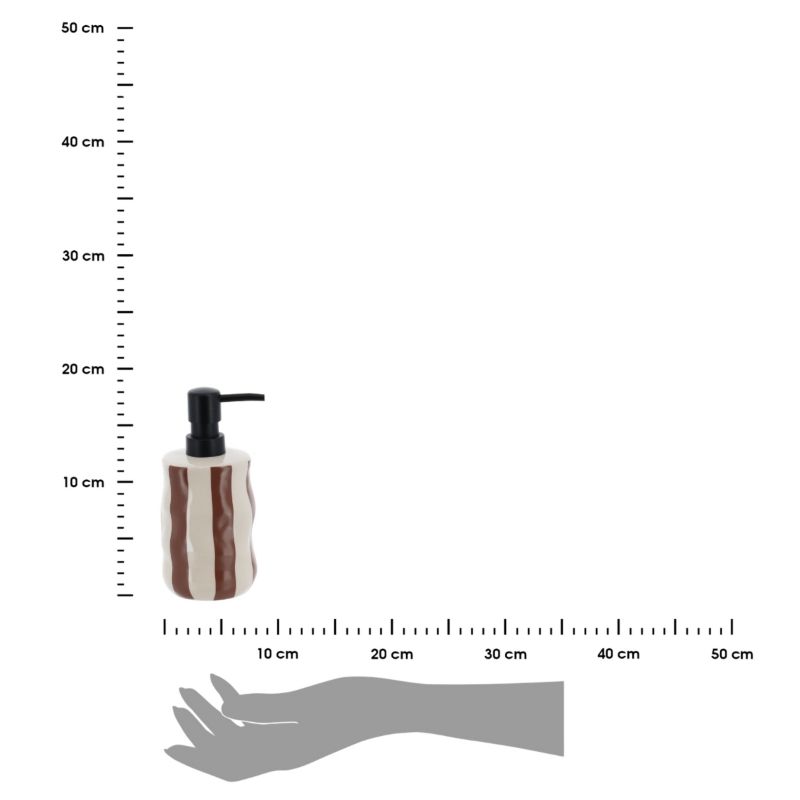 Dozownik na mydło Nola Tendance pasy mocha brąz 350 ml 1 szt.