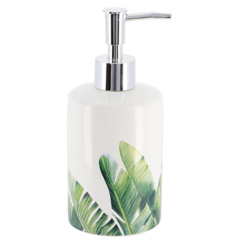 Dozownik na mydło Oasis TENDANCE biały z liśćmi 320 ml 1 szt.