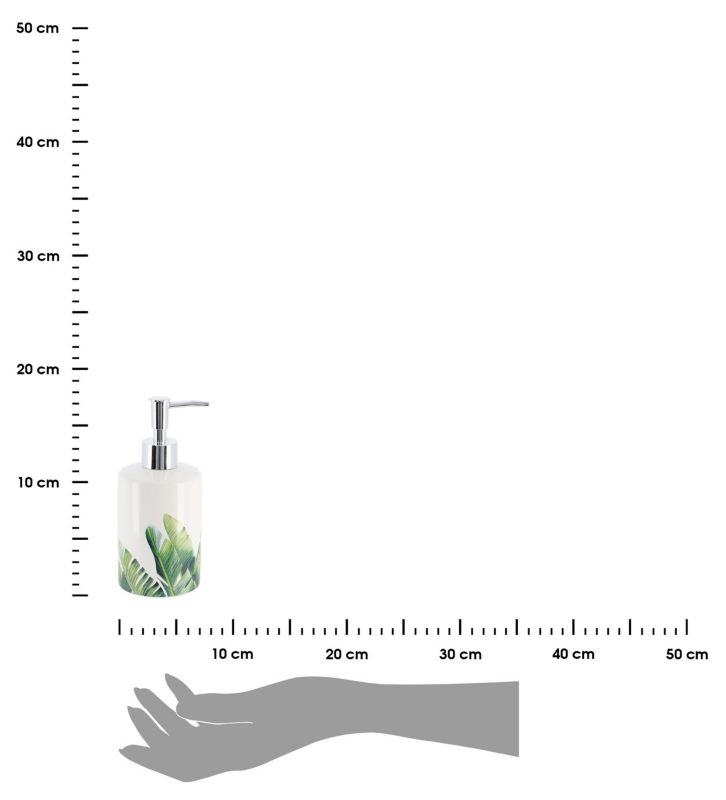 Dozownik na mydło Oasis TENDANCE biały z liśćmi 320 ml 1 szt.