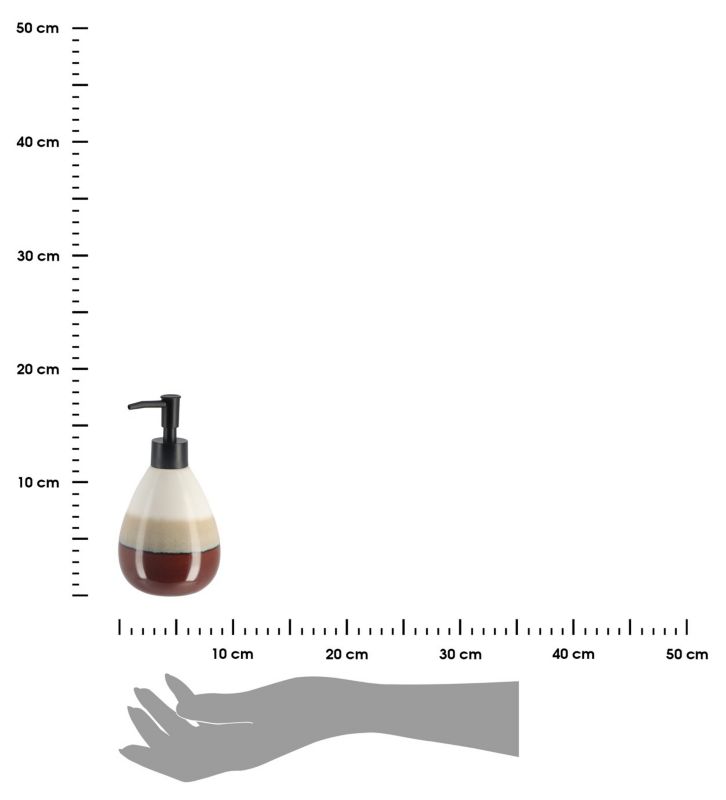 Dozownik na mydło Tricolor TENDANCE kolorowy kamionkowy 370 ml 1 szt.