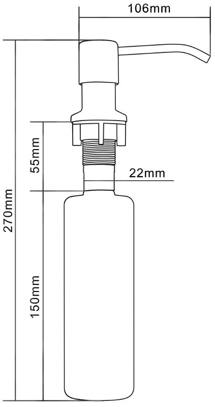 Dozownik na płyn Mexen chrom  - 6601320-00 1 szt.
