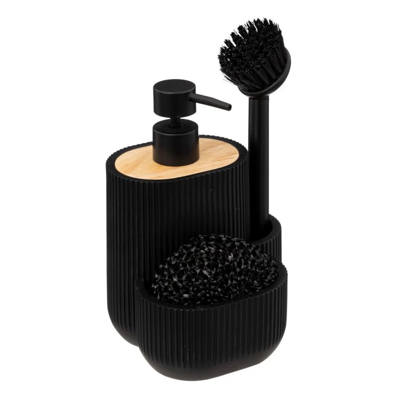 Dozownik na płyn z gabką Blackwood 500ml 5Five Simply Smart czarny 13 cm 1 kpl.
