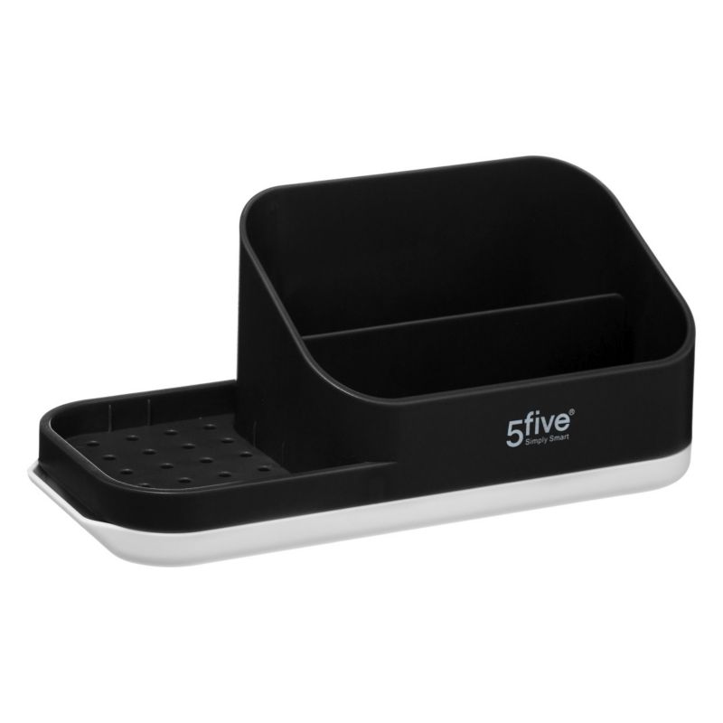 Dozownik na płyn z organizerem Utility 5Five Simply Smart czarny 21 cm 1 kpl.