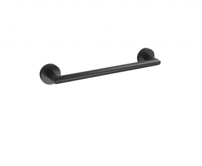Drążek na ręcznik Stella Classic czarny mat 30 cm, ukryte mocowanie, metalowy 1 szt.