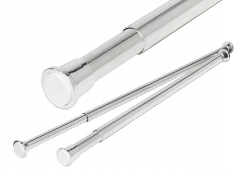 Drążek prysznicowy do zasłon Estiva rozporowy 105-180 cm srebrny 27 mm 1 szt.