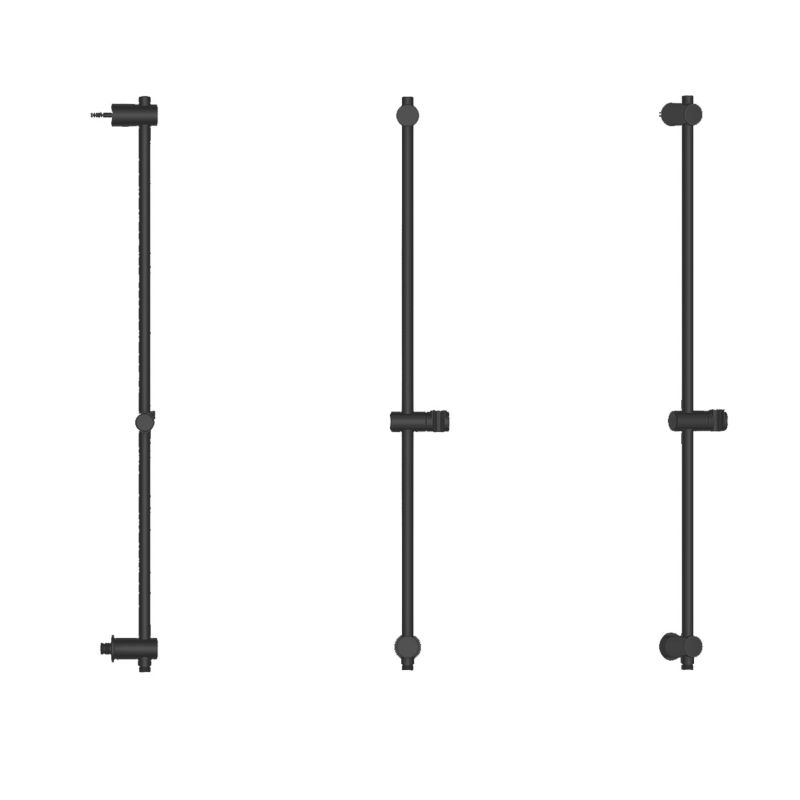 Drążek prysznicowy Oltens Alling czarny mat 90cm, regulowany suwak, 1 szt.